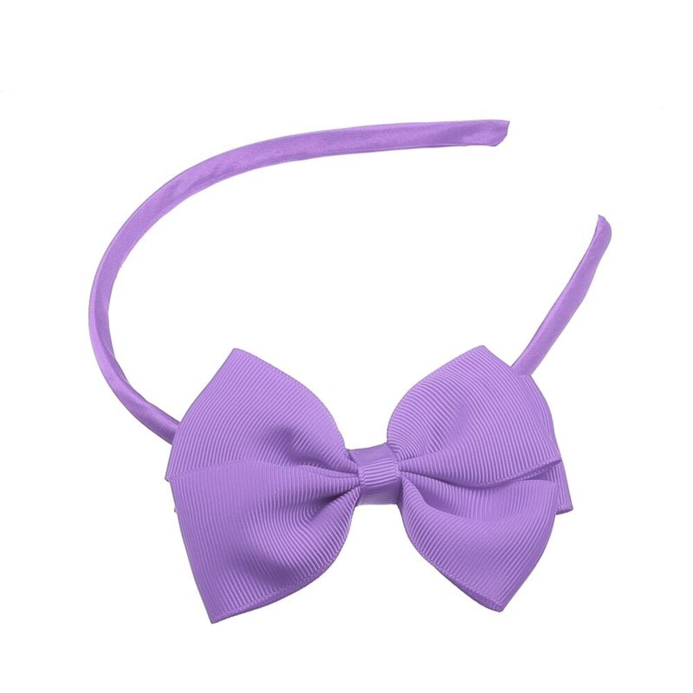Bow Headband Fashion Cute Polyester Hairband Light Purple